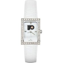 Philadelphia Flyers Allure Ladies Watch With White Leader Strap