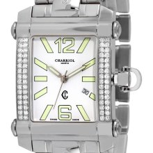 Phillipe Charriol Men's 'Columbus' Stainless Steel Diamond Watch