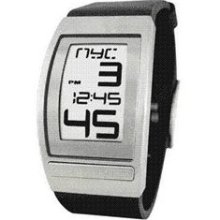 Phosphor Digital World Time eInk Unisex Stainless Watch - Black L ...