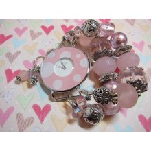 Pink Bubbly Chunky Bead Interchangeable Watch