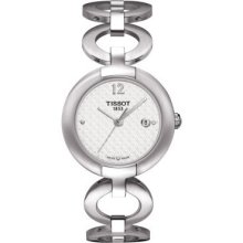 Pinky Women's Quartz Watch - White Mesh Dial With Stainless Steel Bracelet