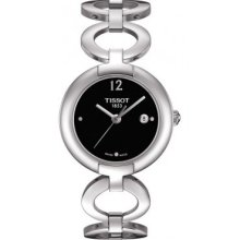 Pinky Women's Quartz Watch - Black Dial With Stainless Steel Bracelet