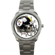 Pittsburgh STEELERS Football Sports Metal Watch NEW!