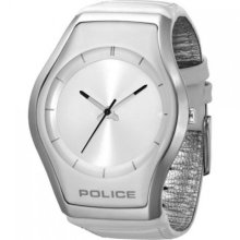 PL12778MS/04 Police Sphere White Leather Analog Sports Watch