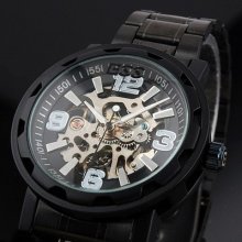 Power Mechanical Gift Box Men's Mens Steel Skeleton Men Wrist Watch Man Watches