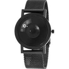 Projects Unisex Reveal Daniel Will Harris Stainless Watch - Black Mesh Bracelet - Black Dial - 7203BSS