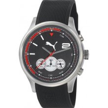 PU102741002 Puma Wheel Chrono Silver Black Watch