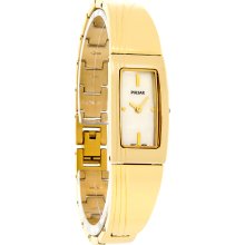 Pulsar Ladies Mop Dial Gold Tone Bangle Bracelet Dress Watch PEGD44