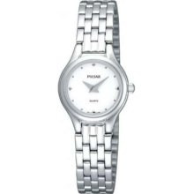 Pulsar Ladies' Stainless Steel, White Dial PEGF31X1 Watch