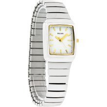 Pulsar Ladies White Dial Stainless Steel Expansion Watch PTC325