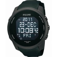 Pulsar Mens Black Sports Digital Watch