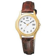 Pulsar PXT234S - Pulsar Ladies Brown Strap Watch