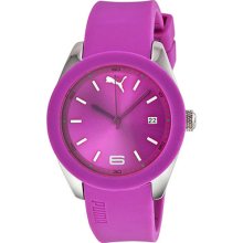 Puma Grip 3hd Pink Dial Fuschia Silicone Ladies Watch Pu102712004