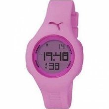 Puma Loop Digital Dial Neon Pink Silicone Ladies Watch PU910912004