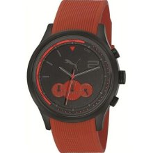 Puma Men's Motor PU102741005 Red Rubber Quartz Watch with Black Dial