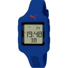 Puma Women's Active PU910792005 Blue Polyurethane Quartz Watch with Digital Dial