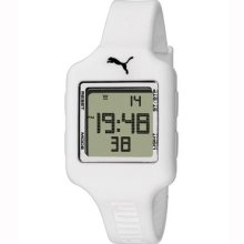 Puma Women's Pu910792002 Slide-s White Digital Watch