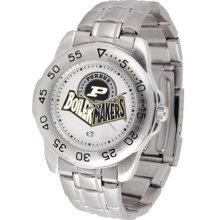 Purdue Boilermakers Mens Sports Steel Watch