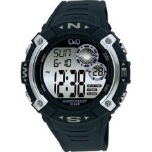 Q&q Mens Digital 10 Bar Chronograph Strap (m065j001y)