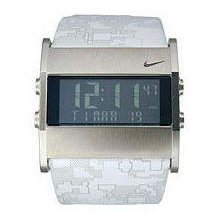 Rare Nike Oregon Series Square Wa0052 191 Silver White Design Leather Watch