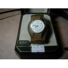 Rarecollectible 1980s Timex Mechanical Lady Gold Watch Gold Tone Exce23ja-run