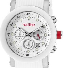 Red Line Men's Compressor Chronograph White Dial White Ceramic Bezel W