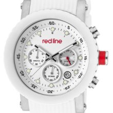 Red Line Watch 18102-02 Men's Compressor Chronograph White Dial White Ceramic