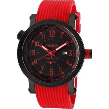 Red Line Watches Men's Compressor World Time Black IP Case Black Dial