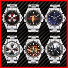 Resident Evil Biohazard Stainless Steel Rotating Bezel Wrist Watch