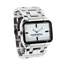 Rockwell Duel Time Watch in White/Silver