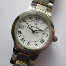 Roger Rodin Stainless Steel N.o.s. Twotone Ladies Size Watch Runs And Keeps Time