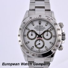 Rolex Daytona 116520 Ss White Dial Box + Papers