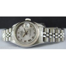 Rolex Lady Datejust Rhodium Roman 79174 Watch Chest