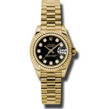 Rolex Lady Yellow Gold President 26mm 179178 BKDP WOMEN WATCH