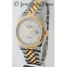 Rolex Mens Datejust 116233 D In 18k Yellow Gold And Stainless Steel With Box