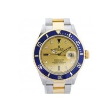 Rolex Submariner 16613 Champagne Serti Dial Two Tone Menâ€™s Watch