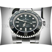 Rolex Submariner Stainless Steel Black Ceramic Bezel - Hot No Date Model 114060