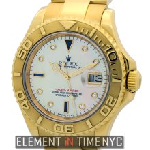 Rolex Yacht-Master 40mm 18k Yellow Gold Mother Of Pearl Serti Dial Circa 2000