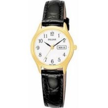 Roman Numeral Dial Wrist Watch w/ Goldtone Bezel Promotional