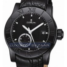 Romulus 42 Black (SS-PVD / Black / Leather)