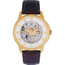 Rotary Men's Brown Strap Skeleton Dial Watch Â£159.99