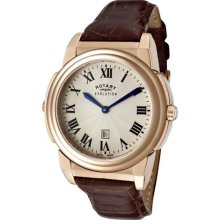 Rotary Watches Women's Evolution TZ2 Reversible White Crystal Brown Le