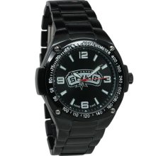 San Antonio Spurs watches : San Antonio Spurs Stainless Steel Warrior Watch - Black