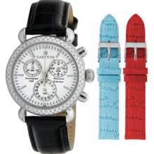 Sartego SDWT107B Diamond Strap Chronograph White