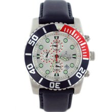 Sartego Spc61-l Men's Watch Ocean Master Diver Chronograph Silver Tone Dial