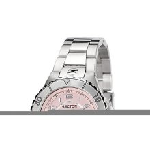 Sector Ladies Watch R3253111575 In Collection 175, 3 H And S With Pink Dial And Stainless Steel Bracelet
