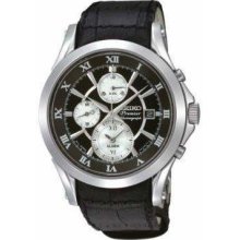 Seiko Premier Leather Mens Watch SNAD29