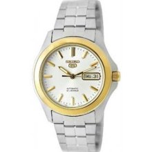 Seiko SNKK96 Mens Two Tone Stainless Steel Seiko 5 Automatic Dial Link Bracelet