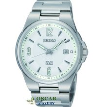 Seiko Solar Sne209p1 Men's Watch 2 Years Warranty