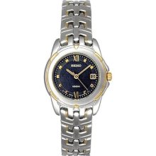 Seiko SXD468 Stainless steel case Date display at 3 o clock Ba Bracelet has a push button rel